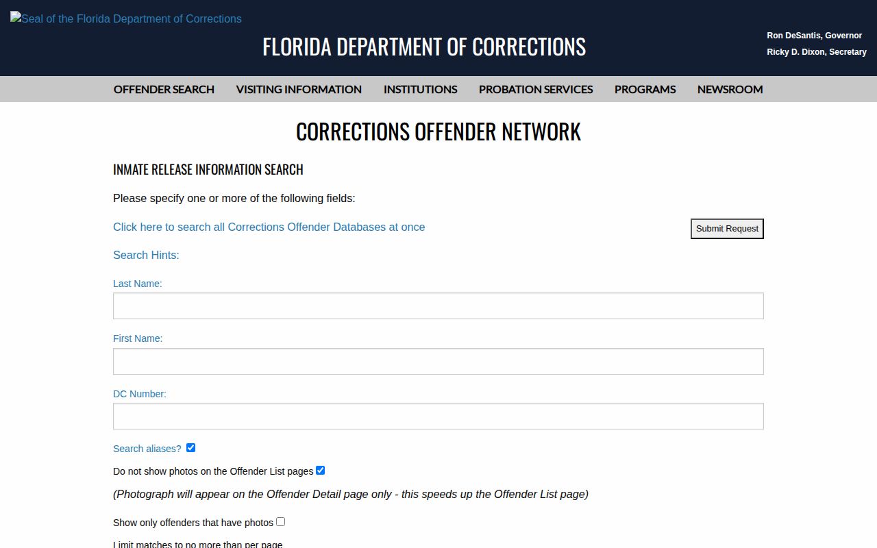 FDC St. Lucie County released inmate search